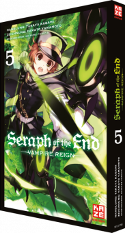 Seraph of the End Manga Band 5. Anime-Cover mit Charakter und Text.