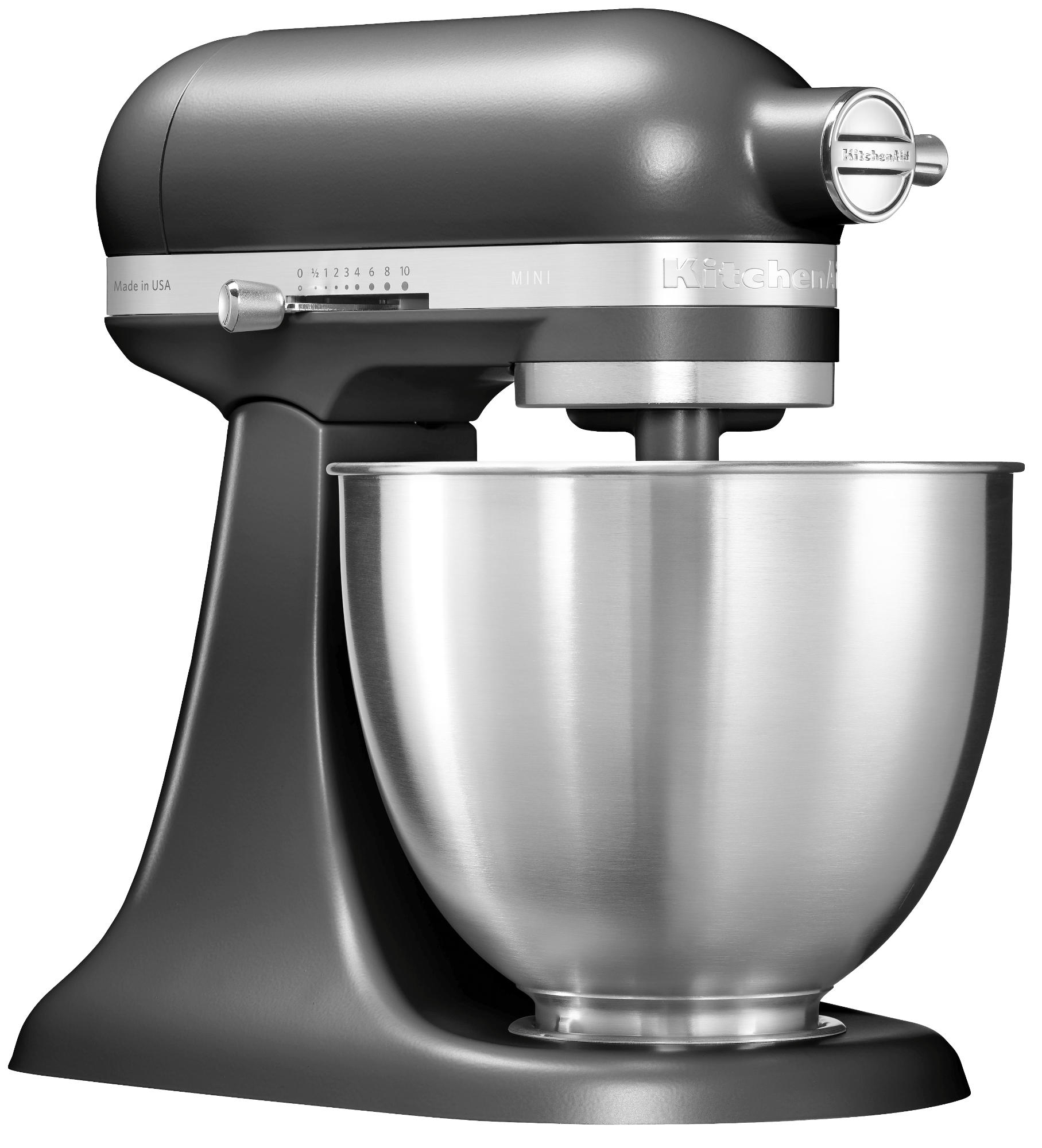 KITCHENAID 5KSM3311XEBM Mini Mini-Küchenmaschine Schwarz Matt (Rührschüsselkapazität: 3,3 l, 250 Watt)