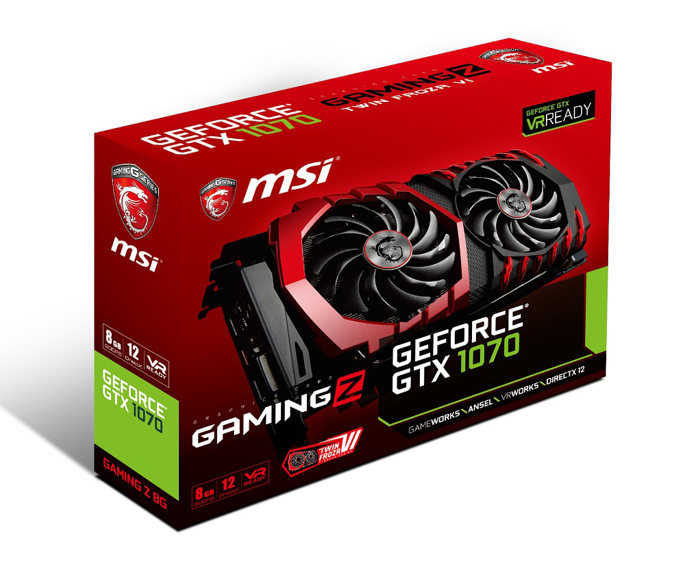 MSI GeForce® GTX 1070 Gaming Z 8GB (V330-002R) (NVIDIA, Grafikkarte)