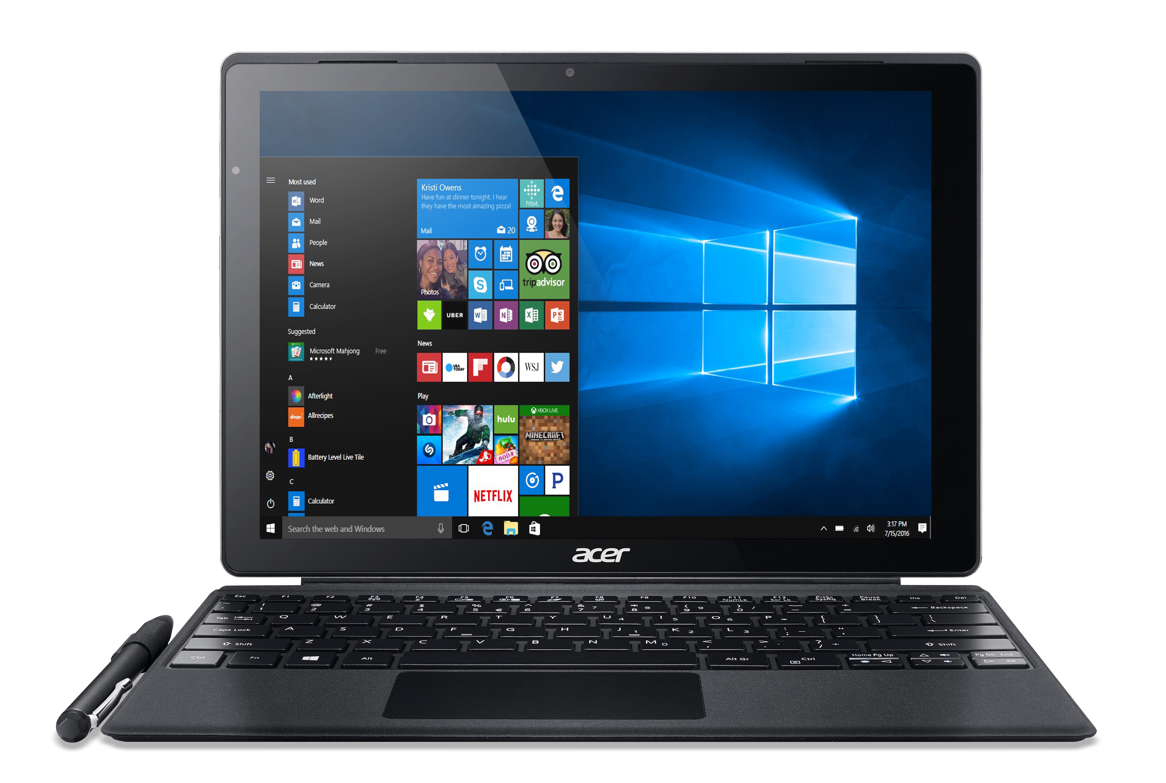 ACER Switch Alpha 12 Fit (SA5-271-FIT) - 12 Zoll - Intel® Core™ i5 i5-6200U - 4 GB - 256 GB - Intel® HD 520 - Windows 10 Home (64 Bit)