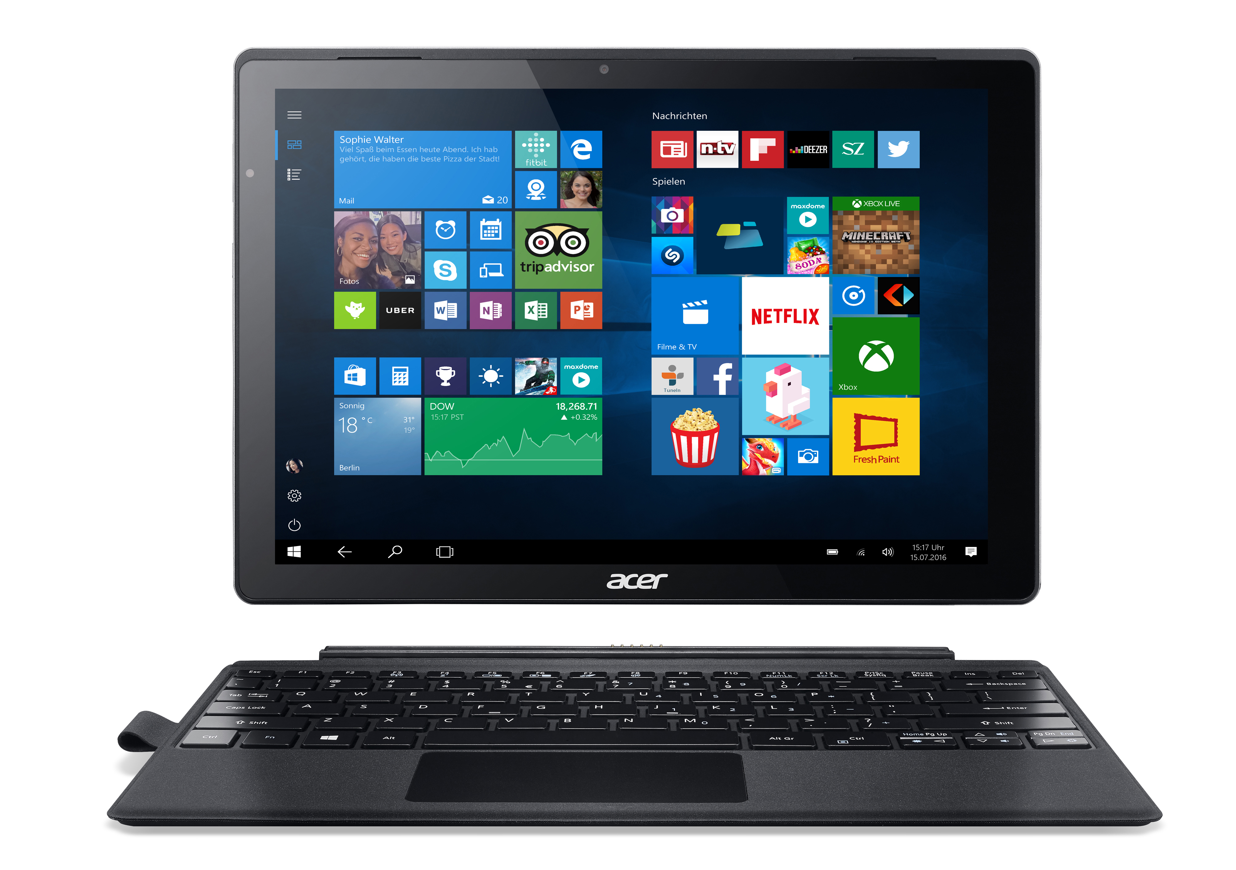 ACER Switch Alpha 12 Fit (SA5-271-FIT) - 12 Zoll - Intel® Core™ i5 i5-6200U - 4 GB - 256 GB - Intel® HD 520 - Windows 10 Home (64 Bit)