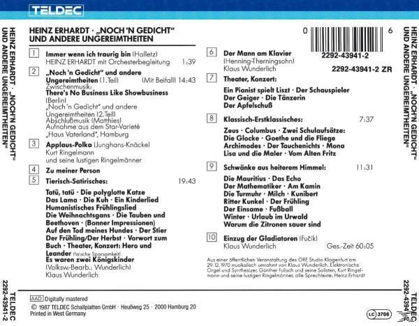Heinz Erhardt - Noch'n Gedicht Und Andere Ungereimtheiten  - (CD)