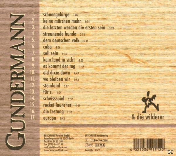 Gerhard & Die Wilderer Gundermann - Werkstücke Ii  - (CD)
