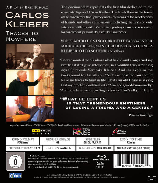 Carlos Kleiber - Traces To Nowhere  - (Blu-ray)