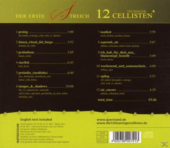 Die 12 Thüringer Cellisten - Der Erste Streich  - (CD)