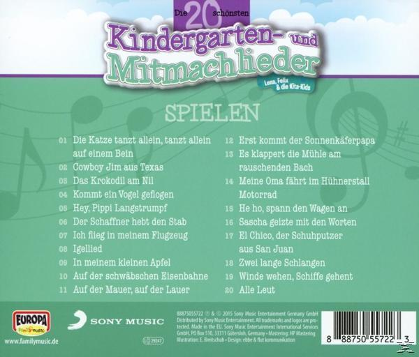 Felix & Die Kita-kids Lena - 3/Die 20 Schönsten Kindergarten-Und Mitmachlieder  - (CD)