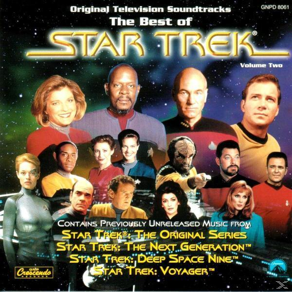 Albumcover von Star Trek: The Best Of, mit verschiedenen Darstellern aus der Serie.