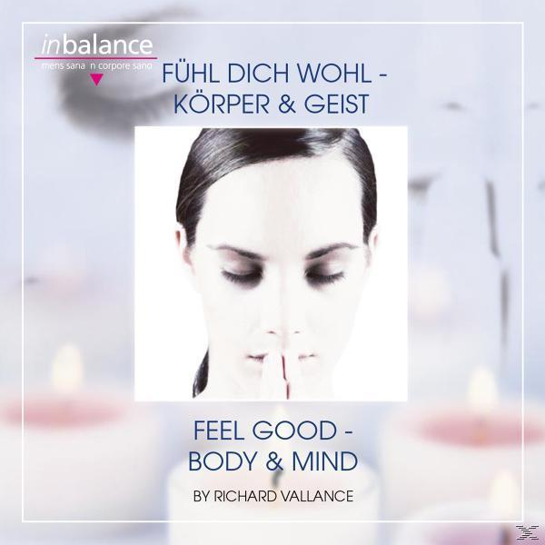 Bild einer Frau mit Finger auf den Lippen und Text 'Feel Good - Body & Mind'.