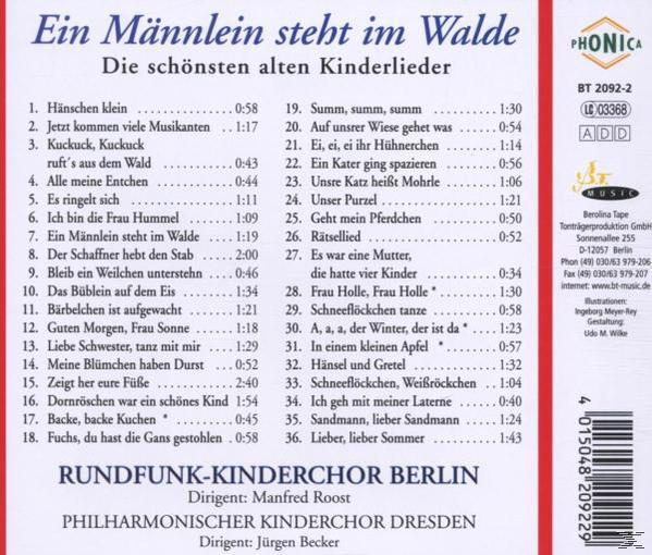 Rundfunk-kinderchor Berlin - Ein Männlein Steht Im Walde  - (CD)