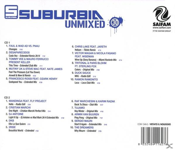 VARIOUS - Suburbia Unmixed 30  - (CD)