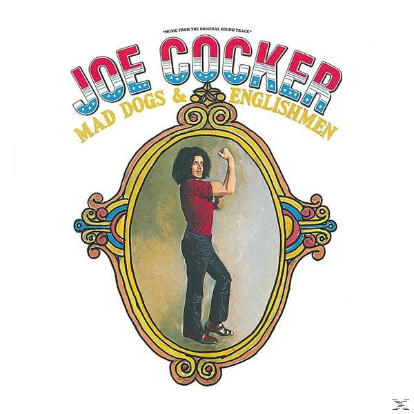 Joe Cocker Mad Dogs & Englishmen Albumcover mit Joe Cocker, der im ovalen Spiegel seinen Bizeps anspannt.