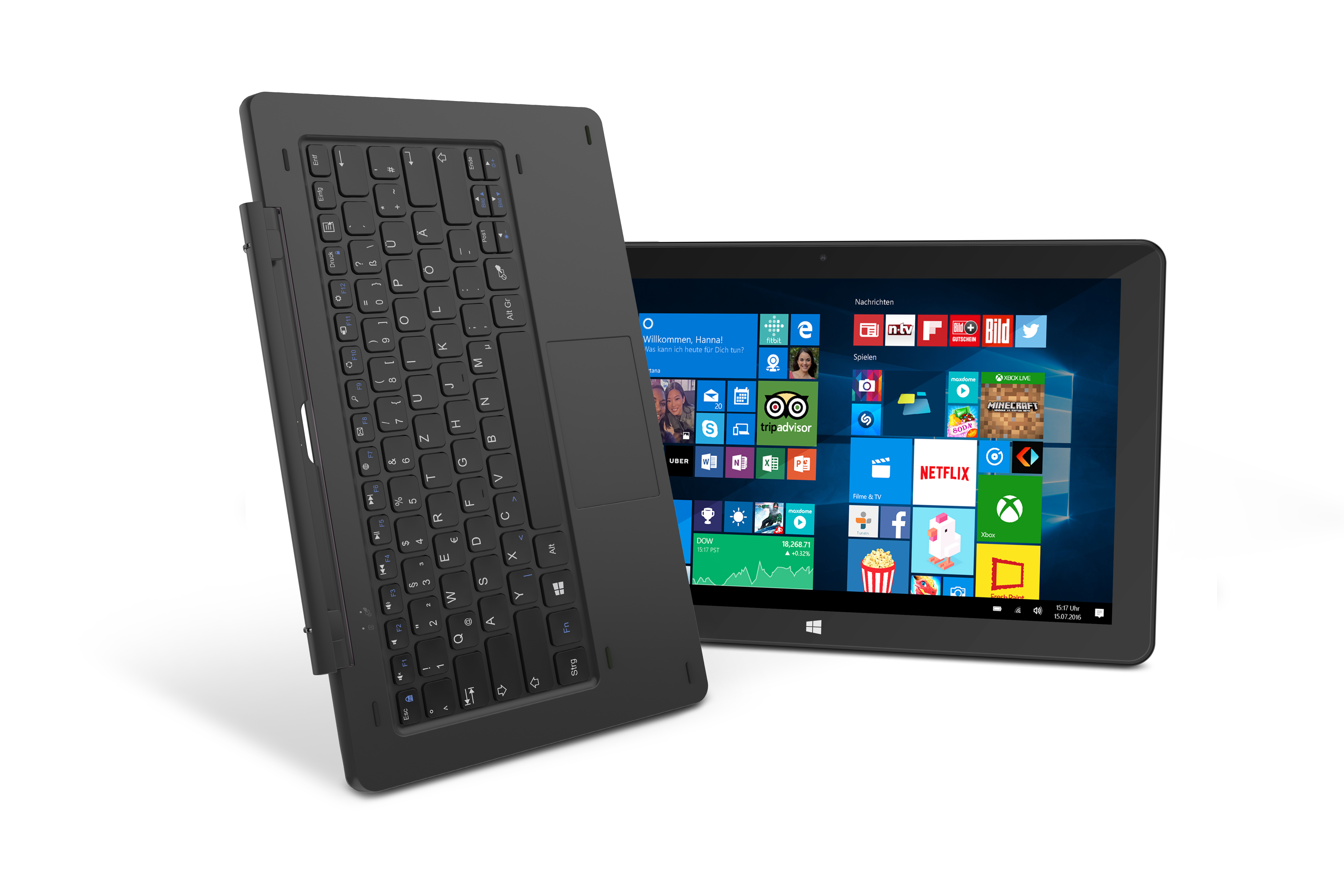 TREKSTOR SURFTAB® TWIN 11.6 / Volks-Tablet WIFI, Convertible, 32 GB, 11,6 Zoll, Schwarz