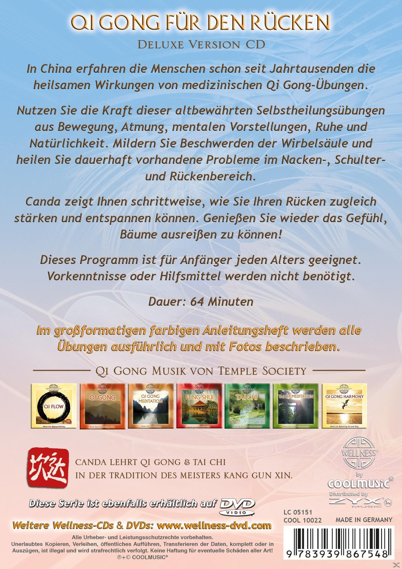 Rückseite einer Qi Gong Deluxe Version CD mit Text.