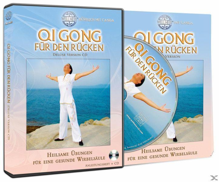 CD-Hülle, die eine Yoga praktizierende Frau zeigt, Text auf Deutsch. Auch die CD ist sichtbar.