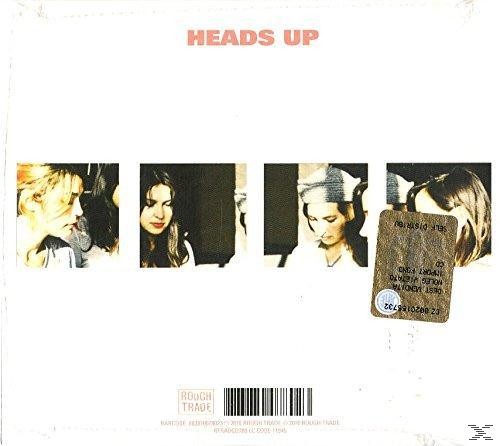 CD-Cover. Vier Fotos von Frauen. Aufkleber in der unteren rechten Ecke. Titel ist 'Heads Up'.