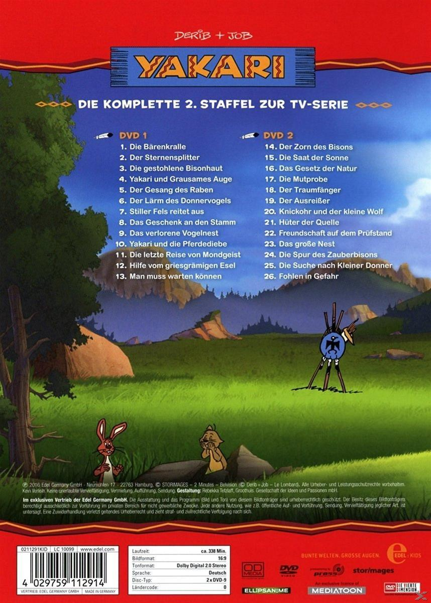 DVD-Rückseite mit einer Zeichentrickszene, Text und Logos.