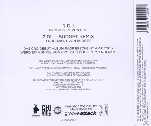 Cro - Du (2-Track)  - (5 Zoll Single CD (2-Track))