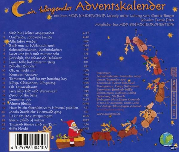 Mdr Kinderchor Gunter Berger, MDR Kinderchor/Berger/Peter/+ - Ein Klingender Adventskalender  - (CD)