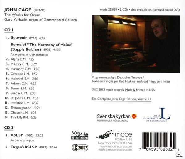 Gary Verkade - Works For Organ  - (CD)
