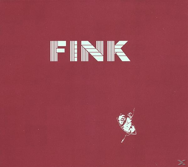 Albumcover mit dem Wort 'FINK' und einer kleinen weißen Figur auf rotem Grund.