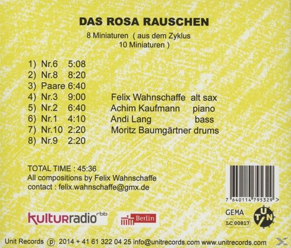 Wahnschaffe,F./Kaufmann,A./Lang,A./Baumgaertner,M. - Das Rosa Rauschen  - (CD)