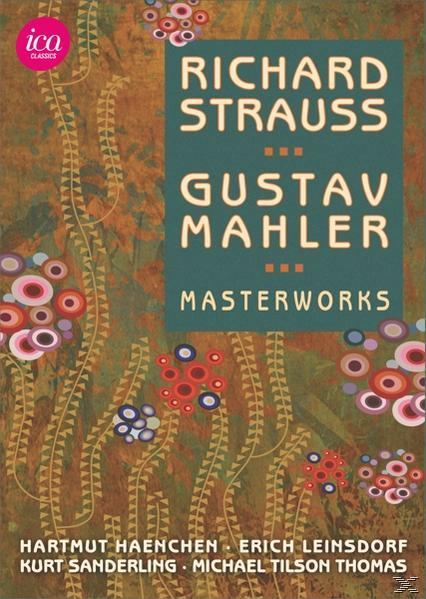 CD-Cover, Text: Richard Strauss, Gustav Mahler, Masterworks. Bild mit Blättern und Farben.