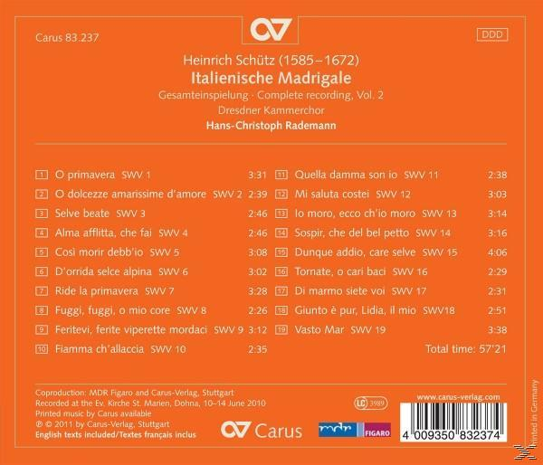 CD-Rückseite mit orangefarbenem Hintergrund und Titelliste.