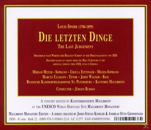 Meyer/Eitinger/Ullmann/Wagner/Budday/+ - Die letzten Dinge  - (CD)
