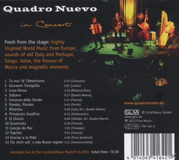 Rückseite eines CD-Covers mit deutschem Text und einem Bandfoto. Weißer Hintergrund.