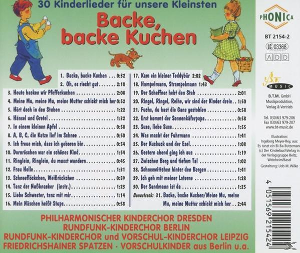 Kinderlieder Für Die Kleinsten - Backe,backe Kuchen  - (CD)