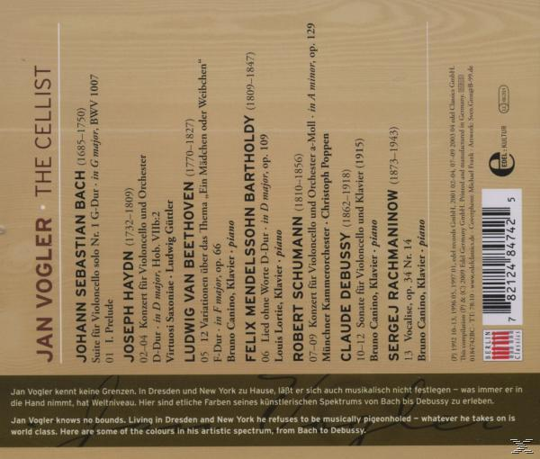 Jan Vogler, L. Güttler, B. Canino, Vsx - Jan Vogler-The Cellist  - (CD)