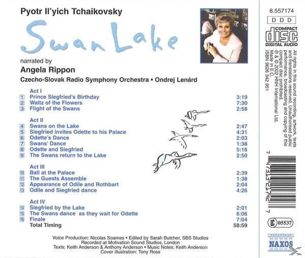 CD-Cover mit dem Titel Schwanensee, Bild einer Frau, Titelliste.