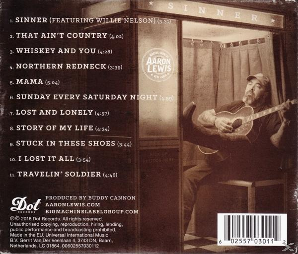 Aaron Lewis - Sinner  - (CD)