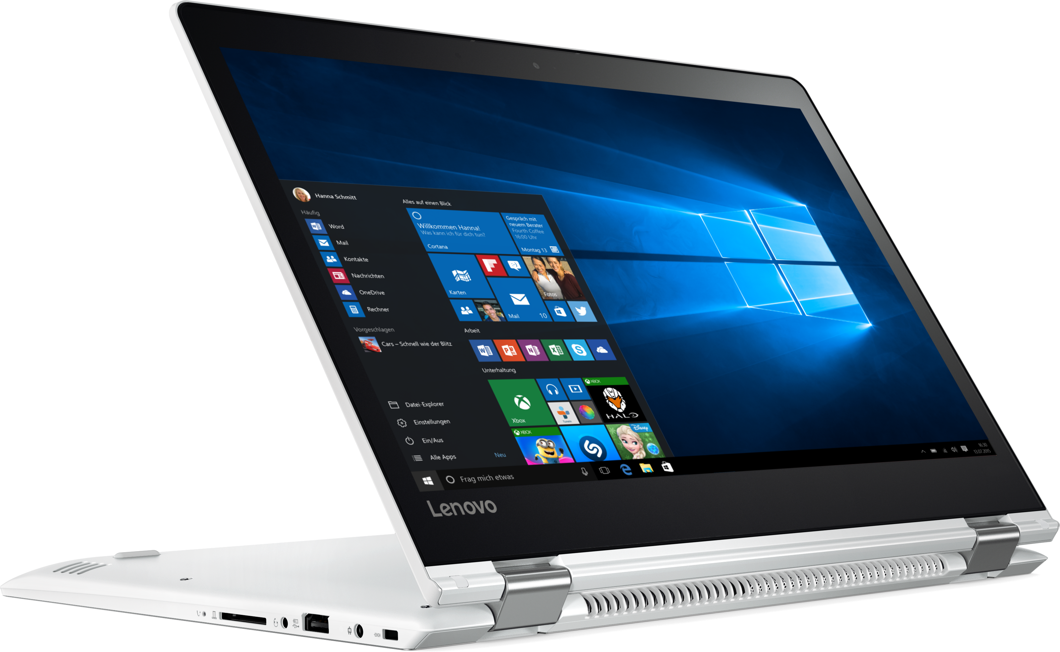 LENOVO Yoga 510-14IKB, weiß (80VB004BGE) -  (Ausstellungsstück) Convertible, 14 Zoll, Full-HD Touchscreen, Intel® Core™ i5-7200U Prozessor
(3M Cache, bis zu 3.10 GHz), 8 GB, 256 GB SSD