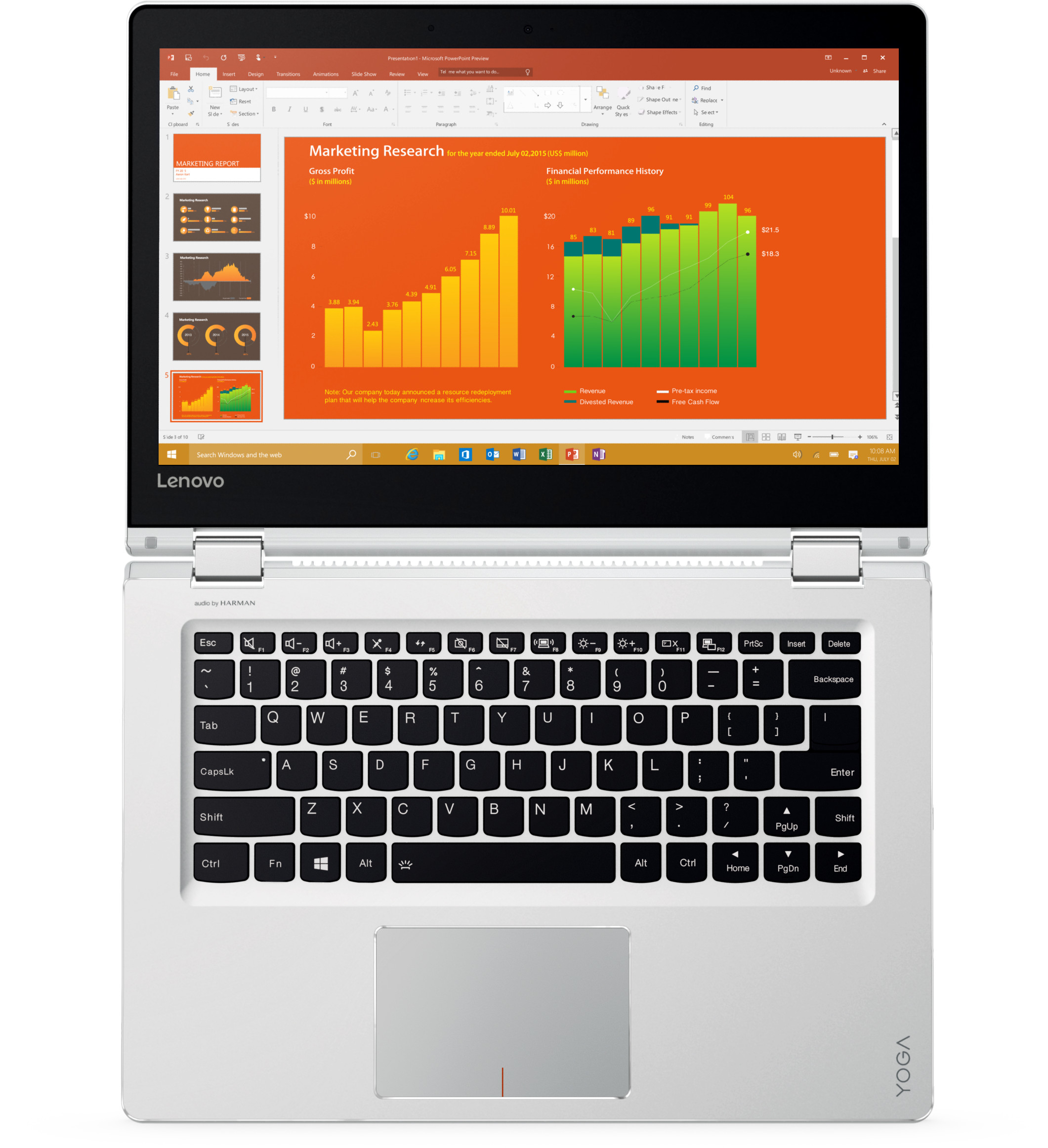 LENOVO Yoga 510-14IKB, weiß (80VB004BGE) -  (Ausstellungsstück) Convertible, 14 Zoll, Full-HD Touchscreen, Intel® Core™ i5-7200U Prozessor
(3M Cache, bis zu 3.10 GHz), 8 GB, 256 GB SSD