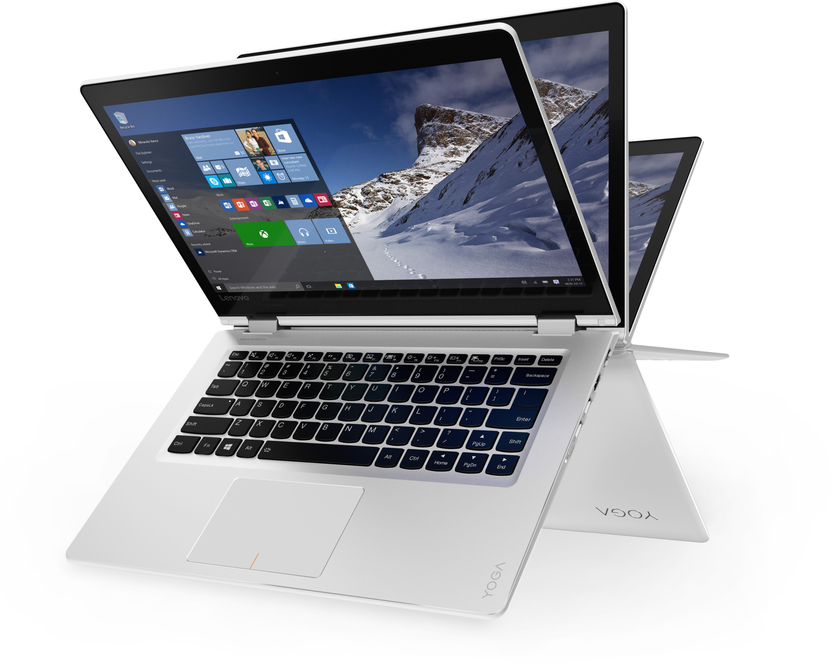 LENOVO Yoga 510-14IKB, weiß (80VB004BGE) -  (Ausstellungsstück) Convertible, 14 Zoll, Full-HD Touchscreen, Intel® Core™ i5-7200U Prozessor
(3M Cache, bis zu 3.10 GHz), 8 GB, 256 GB SSD