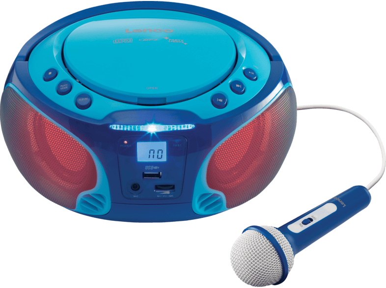 Lenco SCD-650 Tragbares FM Radio mit CD Player, blau; Radiorecorder — Foto 3 von 5