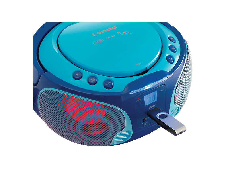 Lenco SCD-650 Tragbares FM Radio mit CD Player, blau; Radiorecorder — Foto 5 von 5