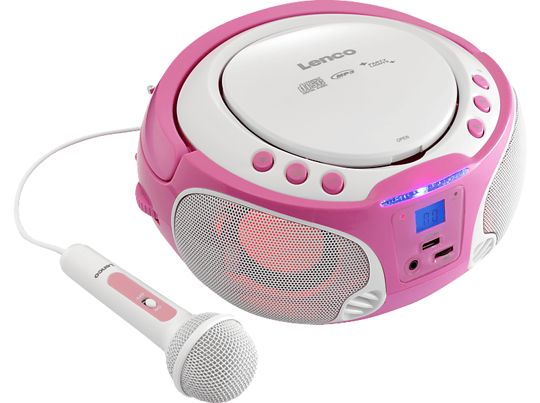 LENCO SCD-650 inkl. Mikrofon Radiorecorder, Pink