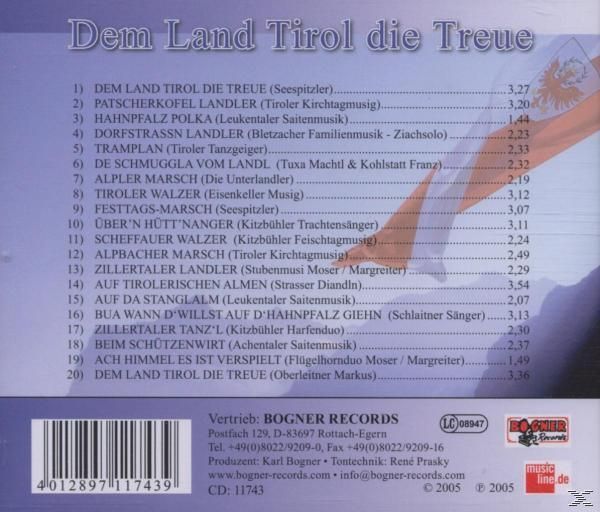 Tirol Die Treue (CD) Land Dem VARIOUS - -