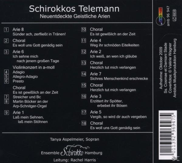 Aspelmeier,Tanya/Ensemble Schirokko/Harris,Rache - Schirokkos Teleman  - (CD)