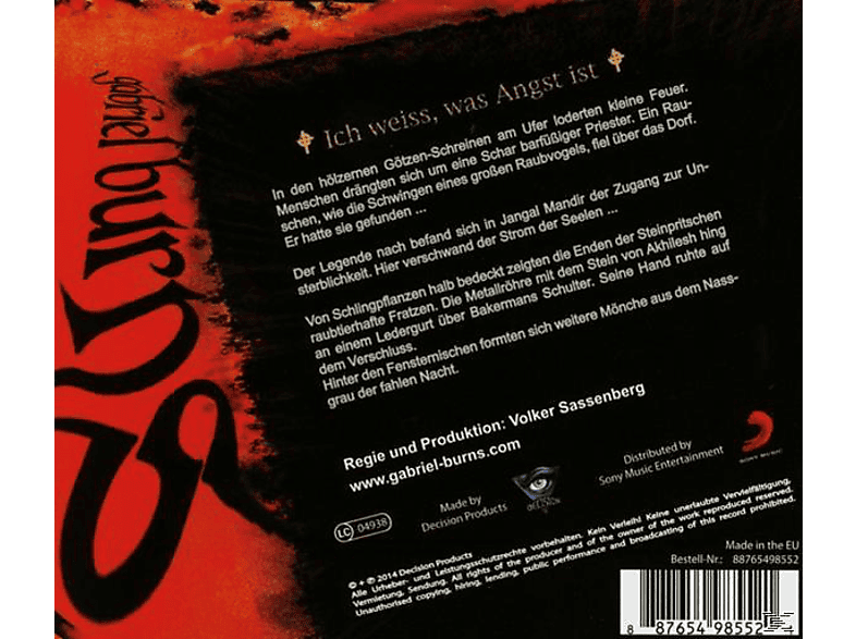 Thumbnail - Burns Gabriel - 34/Ich Weiss, Was Angst Ist (Remastered Edition) (CD)