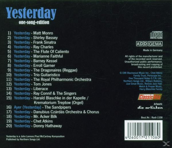 VARIOUS - 20 Version! Yesterday - One-Song-Edition  - (CD)