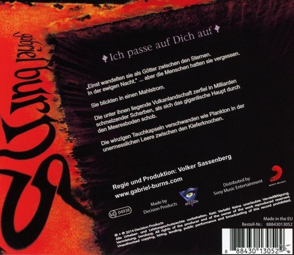 CD-Cover: Roter Hintergrund mit Text und einem Logo.