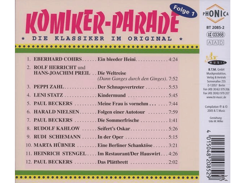 Thumbnail - Herricht & Preil/Cohre/Statz/+ - Komiker-Parade Folge 01 (CD)