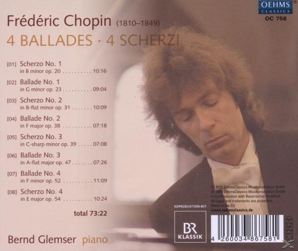 Bernd Glemser - 4 Balladen-4 Scherzi  - (CD)