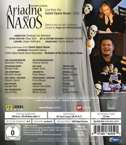 Dohnanyi/Magee/Breedt/Sacca/Vo, DOHNANYI/MAGEE/MOSUC/SACCA - Ariadne Naxos - Auf (Blu-ray)