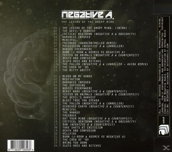 Negative A - The Legend Of The Angry Mind  - (CD)