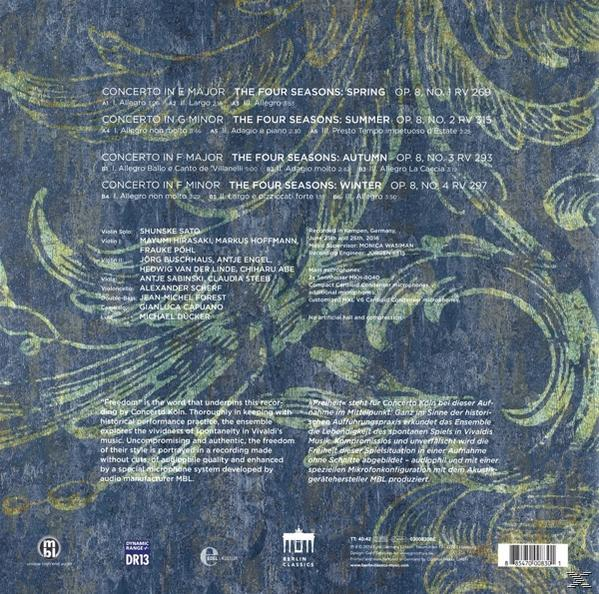 Rückseite eines Albums mit Text, Namen und Noten. Brauner und beiger Hintergrund.