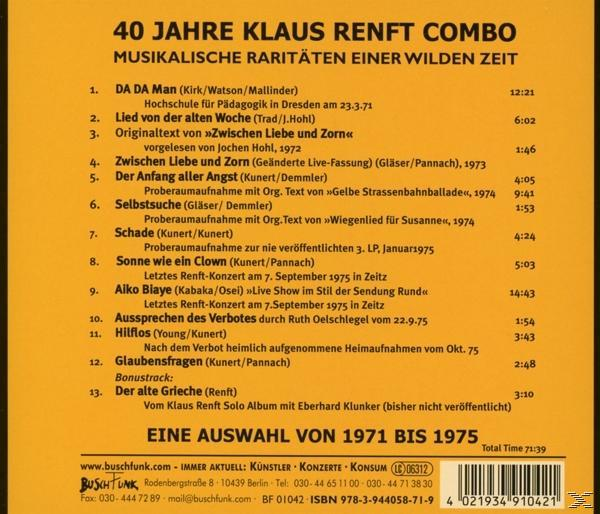 Karsten Troyke - 40 Jahre Klaus Renft Combo.Musikalische Raritäten  - (CD)